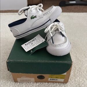 New Lacoste Kids White Sneakers